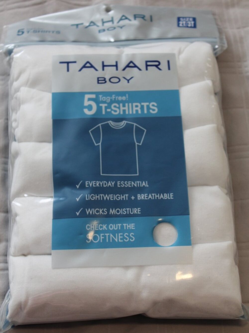 New Tahari Boy Five Tag-Free White T-Shirts